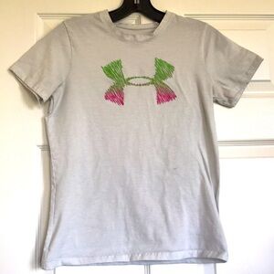 Used Under Armour Women’s Gray Logo Tee in XS